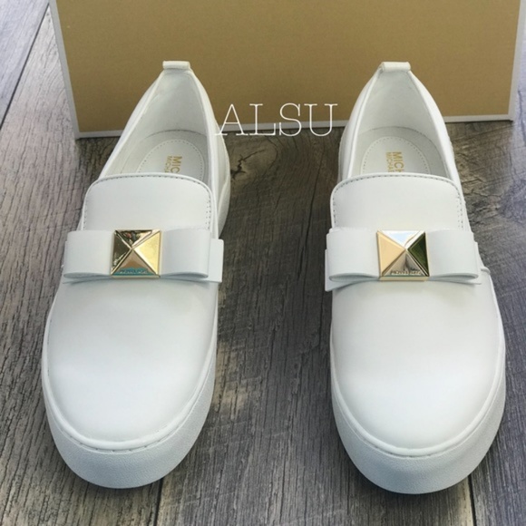 Michael Kors Aliza Slip On Leather Optic White W - Picture 6 of 8